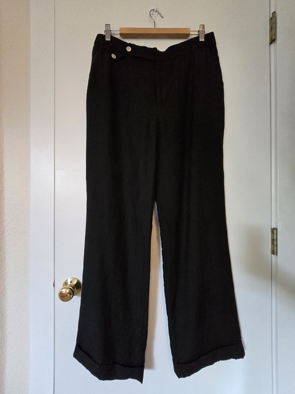 Lauren Ralph Lauren Black Silk  Trousers